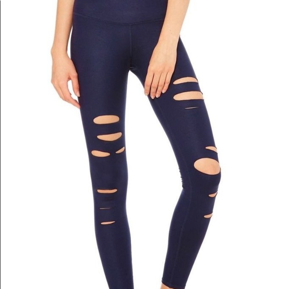 Alo yoga navy warrior leggings high waist